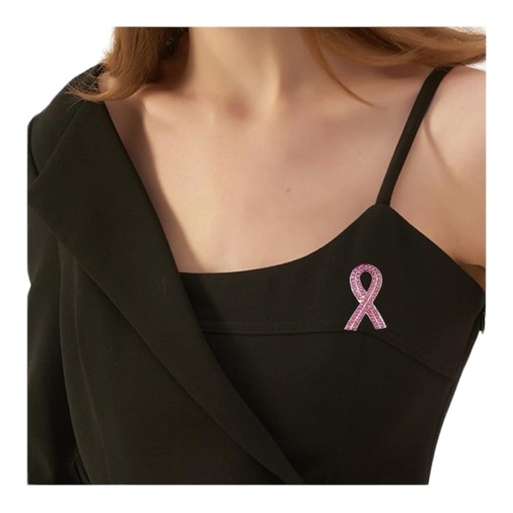 None Accessories - Breast Cancer Awareness Crystal Pins Heavy Duty